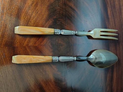 Jugendstil salatbesteck - jugendstil,