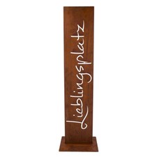 Metall Schild Lieblingsplatz Gartendeko Rost Deko Garten Vintage Spruchtafel