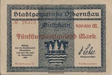 Banknoten Olbernhau 1923 Inflationsgeld Stadtgemeinde Olbernhau gebraucht (III) 