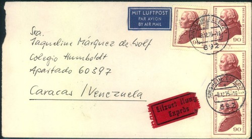 1975 eilbrief per luftpst - eilbrief,