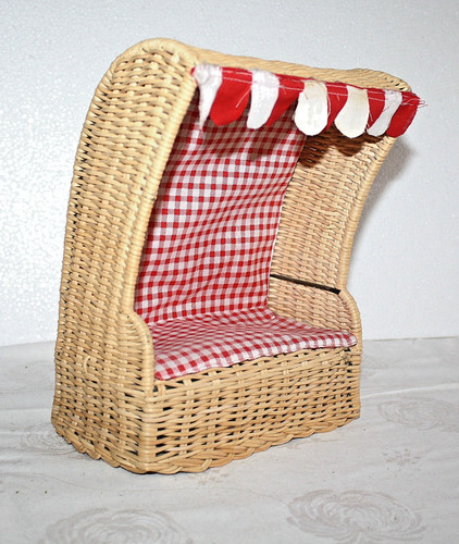Strandkorb rot weiß cm h - 26,