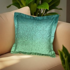 BASSETTI Kissenhülle 40x40 NABUCCO V1 Grün STEHSAUM SATIN Kissen Hülle Bezug Neu