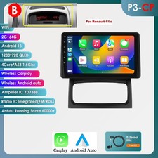 Für Renualt Clio II 2000-2012 Autoradio CarPlay Car GPS Radio Android 14 2+64GB
