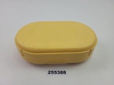 Brotdose "Sonja Plastic" Gelb/Weiß DDR Kunststoff Vintage Haushalt #255388