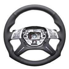 Mercedes Lenkrad W204 C Klasse W166 ML GL Tuning Neu Beziehen Naht silber 57749