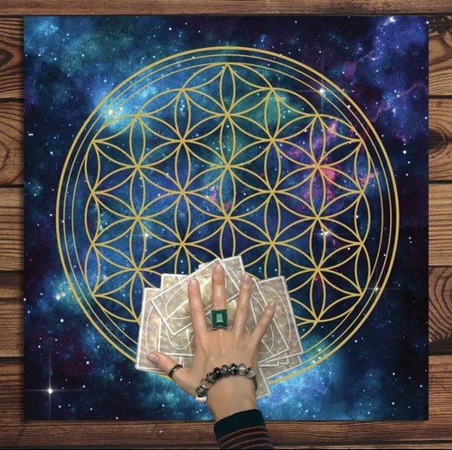 Tarot tischtuch blume des - |,