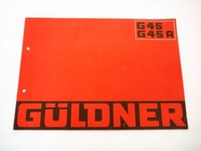 Güldner G45 G45A Dieselschlepper Traktor 45 PS Prospekt 1966