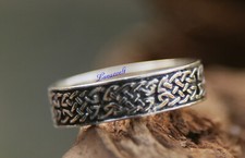 Keltischer Ring Keltische Knoten Bandring - Silber 925                W  9