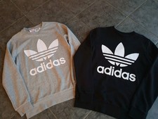 Tolle Jungen Adidas Sweatshirts Pullover Grau Schwarz  Größe 164  2x  Top