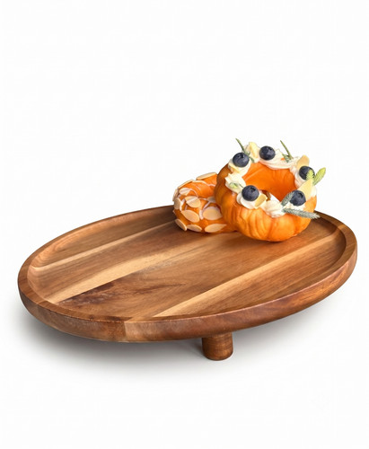 Ovaler holz kuchenständer - ovaler,
