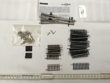 TT Modellweiche links mit Übergangsgleis und Zubehör