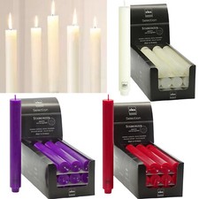 12 Eika Stabkerzen 250x30 mm Tafelkerzen Leuchtkerzen durchgefärbt mit Zapfenfuß