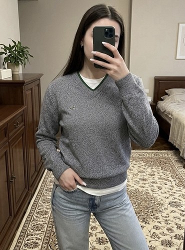 Grauer lacoste pullover - lacoste,