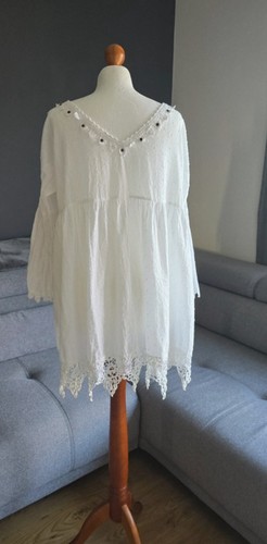 Damen bluse tunika - tunika, spitze