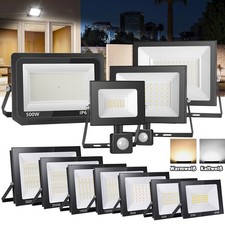 10W-500W LED Strahler Außen Fluter ohne/mit Bewegungsmelde Scheinwerfer Leuchte