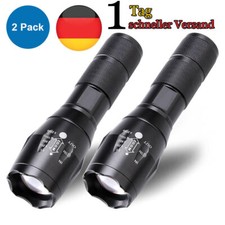 2 Super hell 1000000LM Taschenlampe LED Taktisches Fackel Akku Extrem Stark NEU