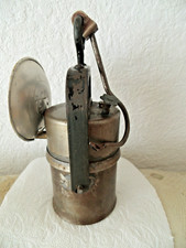 Alte Bergbau Bergmann Grubenlampe Karbidlampe Lampenspiegel-Hersteller unbekannt