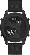 PUMA BIG CAT P5108 Herrenuhr Armbanduhr LCD 44mm Wasserdicht schwarz
