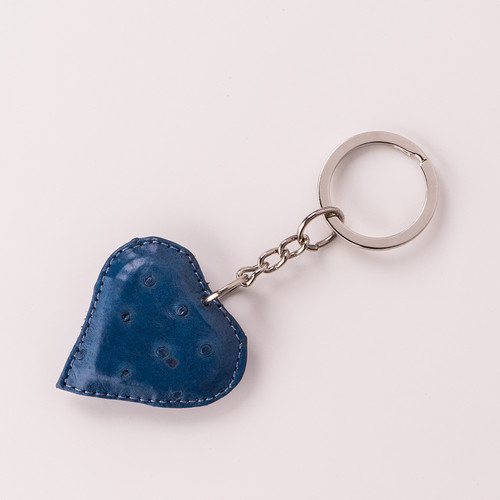 Schlüsselanhänger herz blau - schlüsselanhänger,