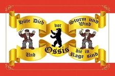 mrdeco Blechschild 12x18cm Hüte Dich vor Sturm und Wind Ossis Berlin Deko