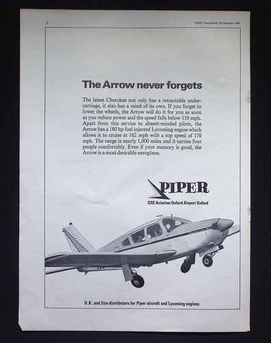 Original 1967 reklame piper - 1967,