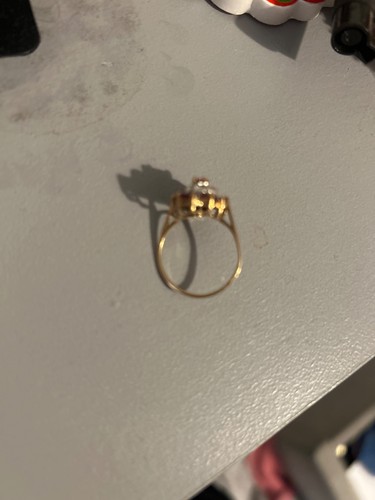 Rubin und diamant ring - diamant, 9