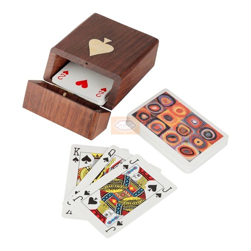 Holz spielkartenbox - holz,