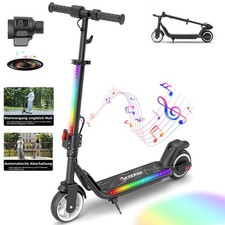 Elektroroller Kinder 19km/h Elektroscooter 200W Elektro Roller Alter 6+ Schwarz