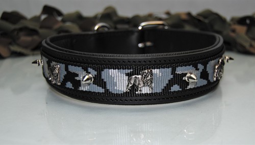 Lederhalsband schwarz - , /