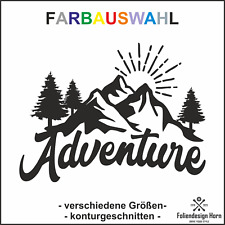 Aufkleber Outdoor Adventure Berge Sonne Camper Wohnwagen Farbwahl (45x33,6 cm)