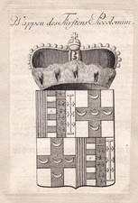 Piccolomini Rom Italien Italy Rome Roma Adel Wappen coat of arms Kupferstich