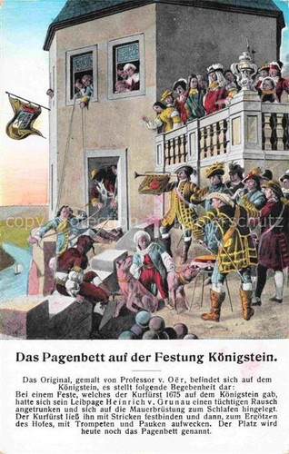 Festung koenigstein pagenbett - festung,