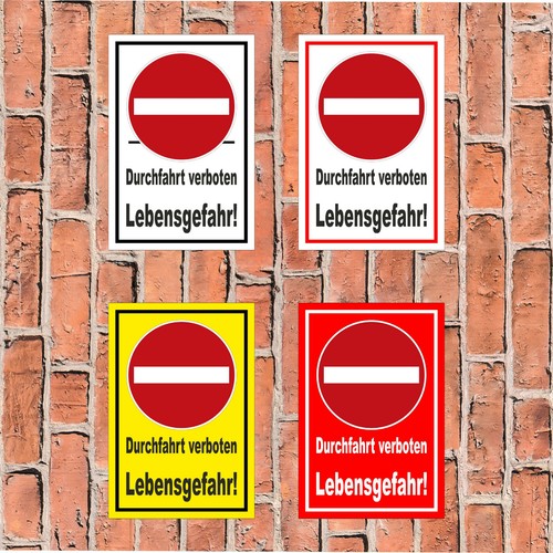 Schild durchfahrt verboten - -,