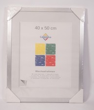 Colorama Bilderrahmen Wechselrahmen 40x50 cm Alu Leiste Silberoptik matt neu OVP