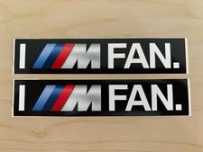 2x Sticker/Aufkleber - BMW Motorsport - "I M FAN" 15 x 3 cm