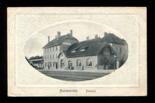 Passepartout AK Hammerstein Westpr. Bahnhof 1915