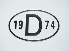 D-Schild 1974 Alu geprägt