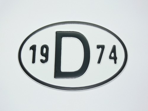 Schild 1974 alu - 1974,