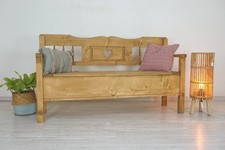 schöne Truhenbank im Landhausstil, Bank in Weichholz massiv "160 cm breit"