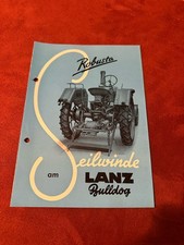 Original Prospekt Lanz Bulldog Seilwinde Robusta / Schlepper