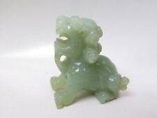 Jade Stein Steinfigur Löwe "Tempelwächter", Asien Handarbeit 7,2 cm H Vintage