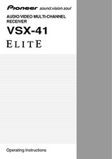 Bedienungsanleitung-Operating Instructions für Pioneer VSX-41 Elite 