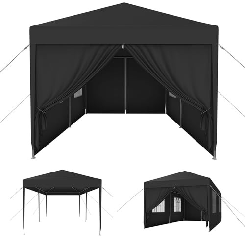 Garten pavillon 3x6m anthrazit - pavillon,