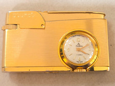 Gasfeuerzeug mit Uhr, Bourbon