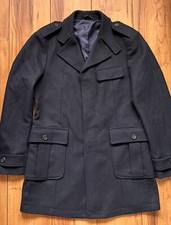 100%ORIGINAL STILE BENETTON WOLLE MANTEL JACKE GR.48 BLAU