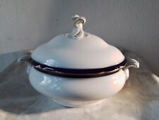 Hutschenreuther,Maria Theresia,Terrine groß,Rand in Kobaltblau/Goldrand 