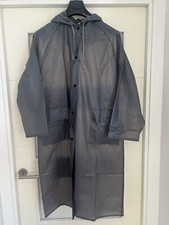 Retro Regenmantel Plastikmantel 100% PVC Regencape Regenjacke Vintage 80er Jahre