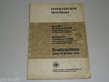 Ersatzteilliste Teileliste Kreidler Mofa Moped MF 4 MP 1 MF4 MP1, Stand 02/1970