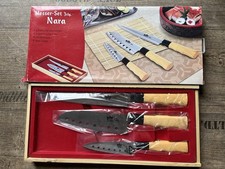 Messer Set Nara Asia Design Hartstahlklinge 3 teilig OVP Holzkasten