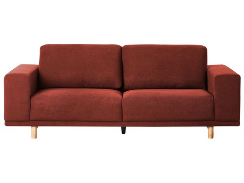 Sitzer sofa stoffbezug rot - 3-sitzer,